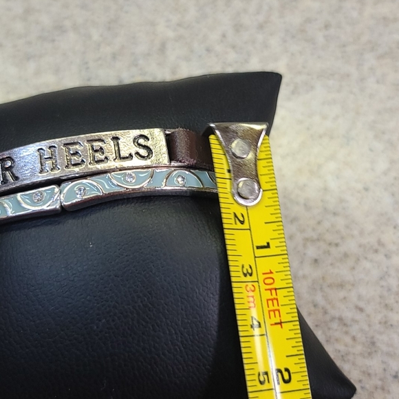 TAR HEELS 2 Bracelets. 1 BLUE / 1 Leather - Picture 4 of 8